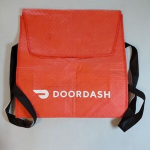 DoorDash Insulated Red Thermal Pizza Bag for Food Delivery